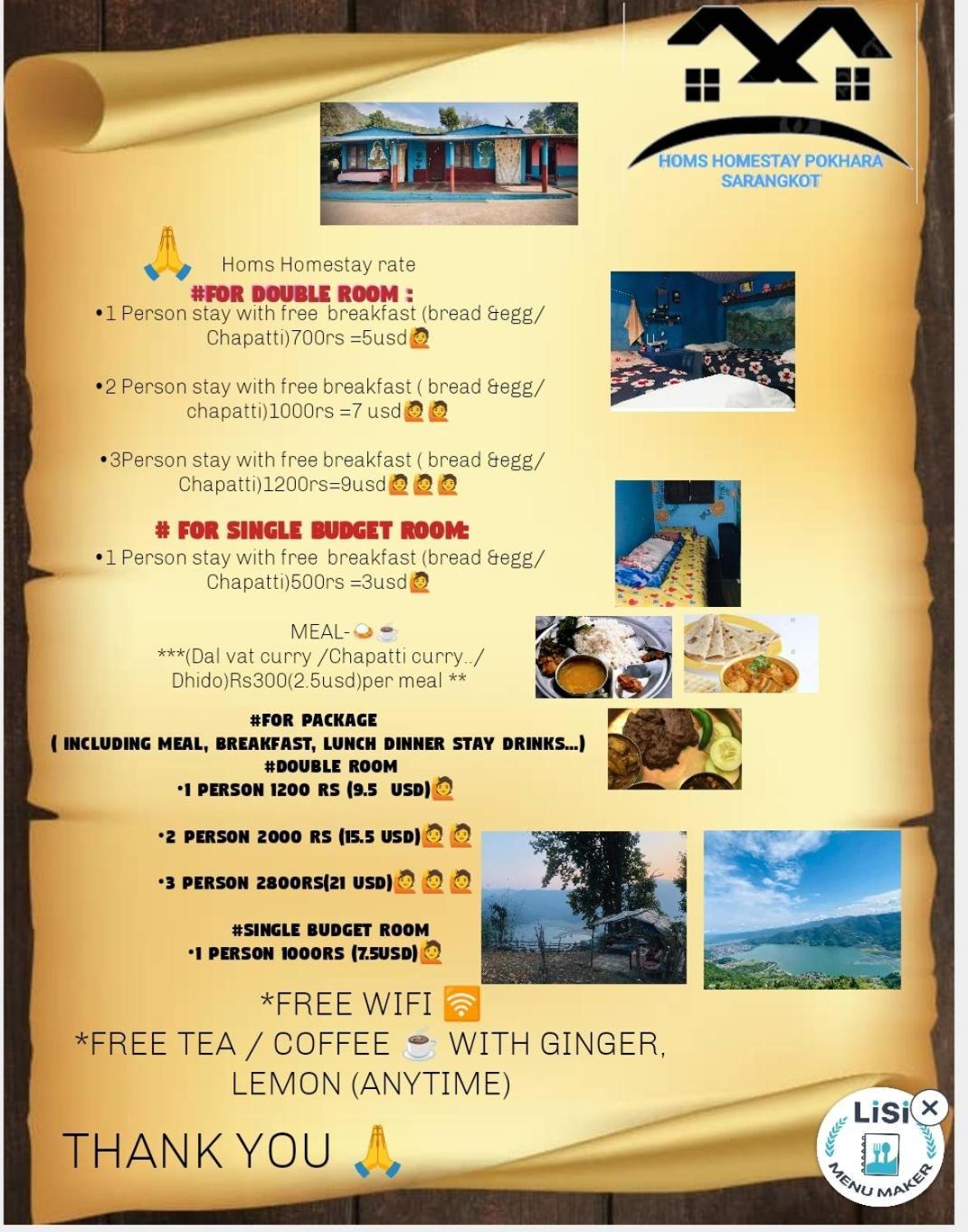 Hom'S Homestay & Farmstay Sarangkot Pokhara Exterior foto
